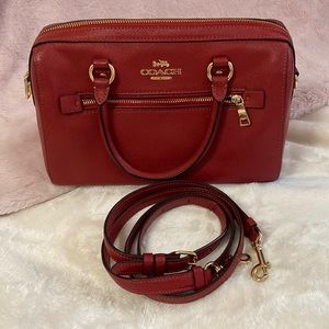 Coach shoulder bag red